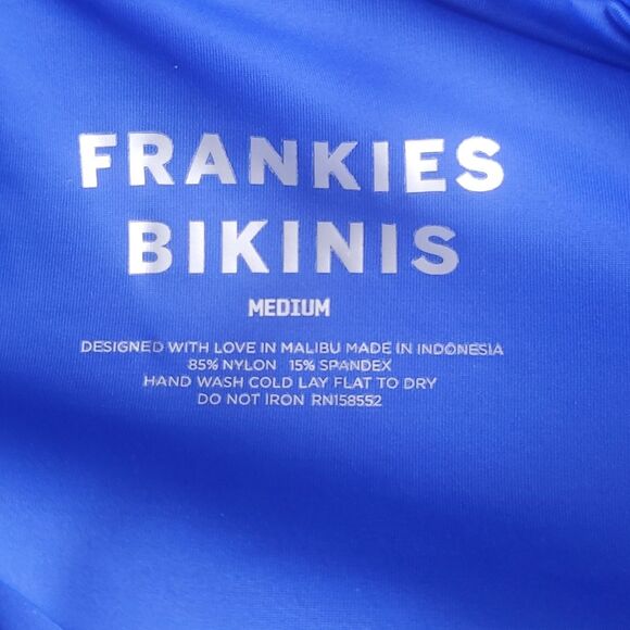 Frankies Bikinis Puck One Shoulder Blue Bikini Set Medium - Picture 5 of 8